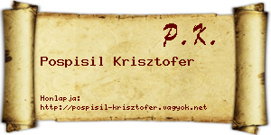 Pospisil Krisztofer névjegykártya